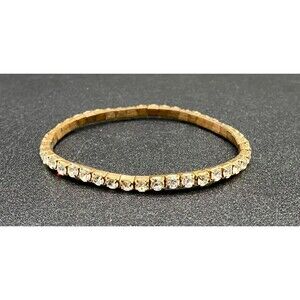 Bracelet Clear Crystal Expandable - Vintage